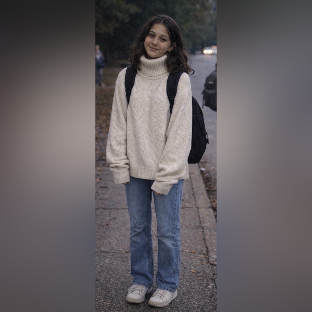 80s Woolrich Off-White Turtleneck Sweater